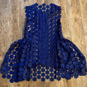 Royal blue geometric dress